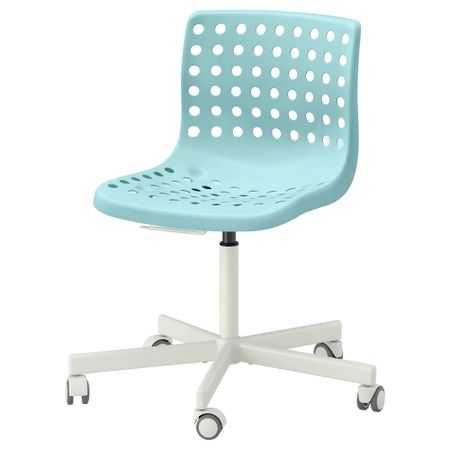 Рабочий стул СКОЛБЕРГ / СПОРРЕН, светлая бирюза, белый