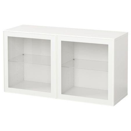 Комбинация настенных шкафов, белый/Глассвик прозрачное стекло 120x42x64 см IKEA BESTÅ БЕСТО 694.420.29