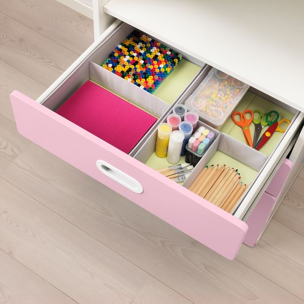 Стеллаж с ящиками, белый/светло-розовый 60x50x128 см IKEA STUVA СТУВА / FRITIDS ФРИТИДС 692.622.35 - схема-чертеж с размерами