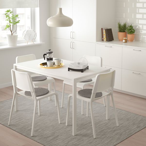 Стол и 4 стула, белый, 125 см IKEA MELLTORP МЕЛЬТОРП, TEODORES ТЕОДОРЕС 792.860.33 - фото 9