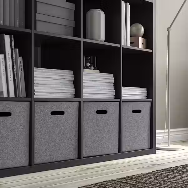 BLÄDDRA Коробка - серый 33x38x33 см - фото 5