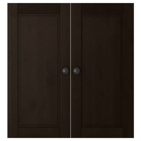 Дверь СТУВА БЕТСАД, черно-коричневый (60x64 см)