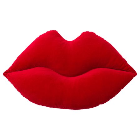 Подушка ОМЕДЕЛЬБАР, в форме губ красный (70x40 см)