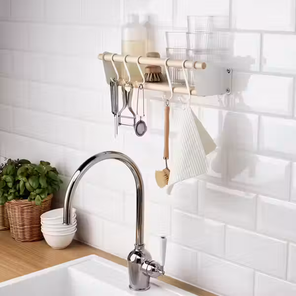 NEREBY Полка навесная - береза 40x10 см - фото 2