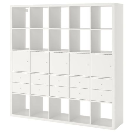Стеллаж с 10 вставками, белый 182x182 см IKEA KALLAX КАЛЛАКС 692.783.40
