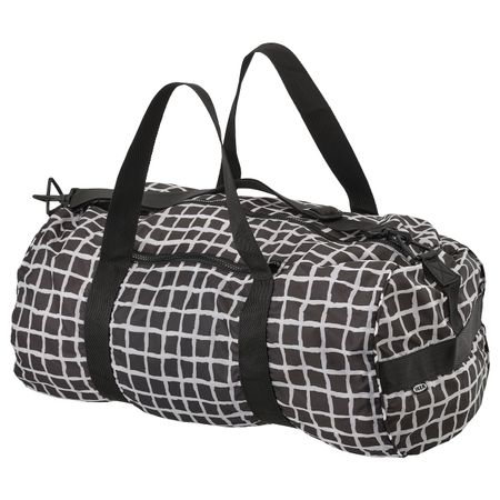 Спортивная сумка, черный, белый IKEA КНЭЛЛА 203.791.33