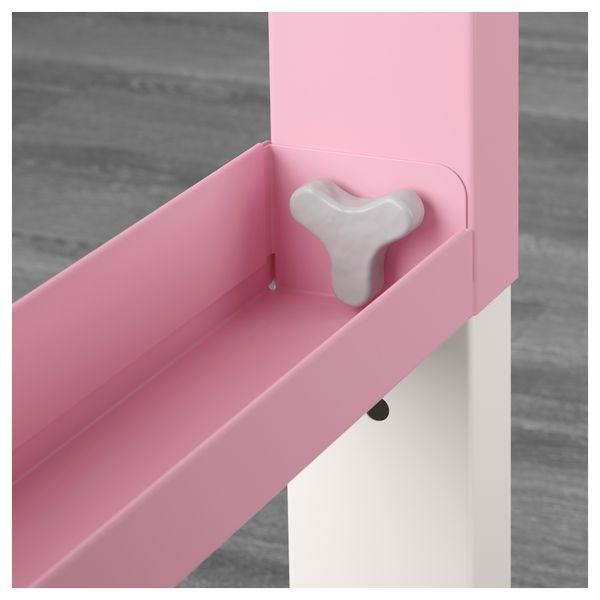 Письменный стол ПОЛЬ, белый, розовый (128x58 см) - фото 3