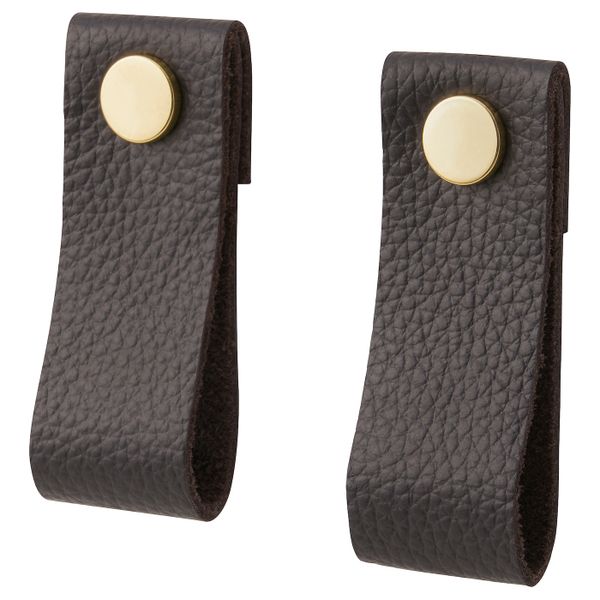 Кожаная ручка, коричневый 70 мм IKEA GALTHULT ГАЛЬХУЛЬТ 005.223.49 - фото 1