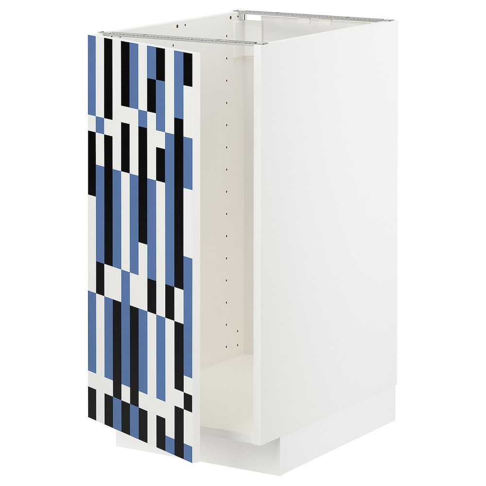 Напольный шкаф для мойки, мусорных конт, белый, Иттербин с печатным рисунком 40x60 см IKEA МЕТОД 592.870.24 - схема-чертеж с размерами