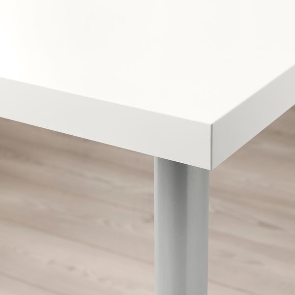 Стол, белый, светло-серый 150x75 см IKEA LINNMON ЛИННМОН / TORSKLINT ТОРСКЛИНТ 492.795.81 - схема-чертеж с размерами