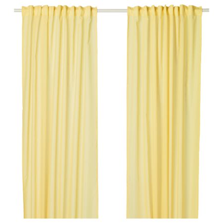 Гардины, 1 пара ВИВАН, желтый (145x300 см)