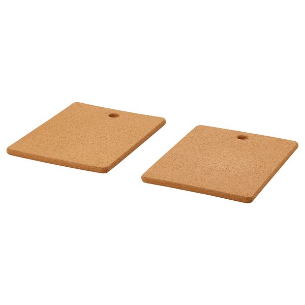 Подставка под горячее, пробка, 23x17 см IKEA HEAT ХИТ 105.211.70 - схема-чертеж с размерами