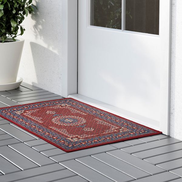 Придверный коврик, красный/синий 60x90 см IKEA SKIVHOLME СКИВХОЛЬМЕ 204.721.26 - фото 3