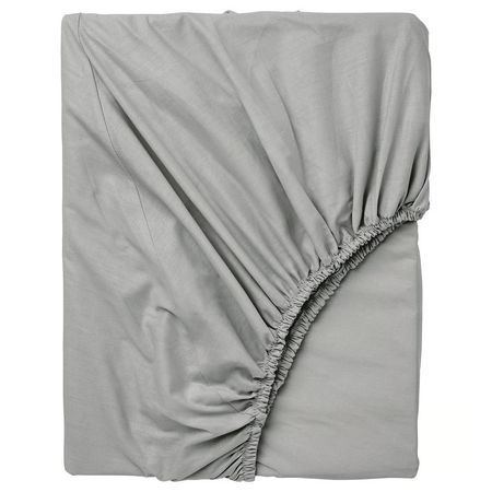DVALA Простыня натяжная - серый 140x200 см