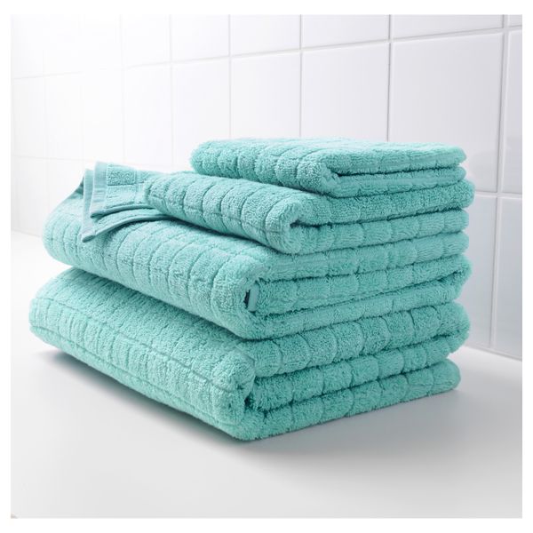 Полотенце ОФЬЕРДЕН, зелено-синий (30x50 см) - схема-чертеж с размерами