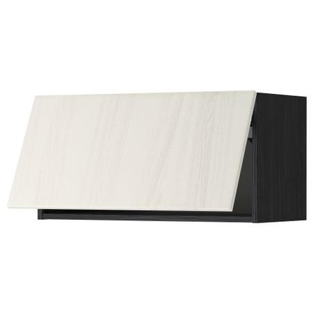 Горизонтальный навесной шкаф МЕТОД, черный, Росдаль белый