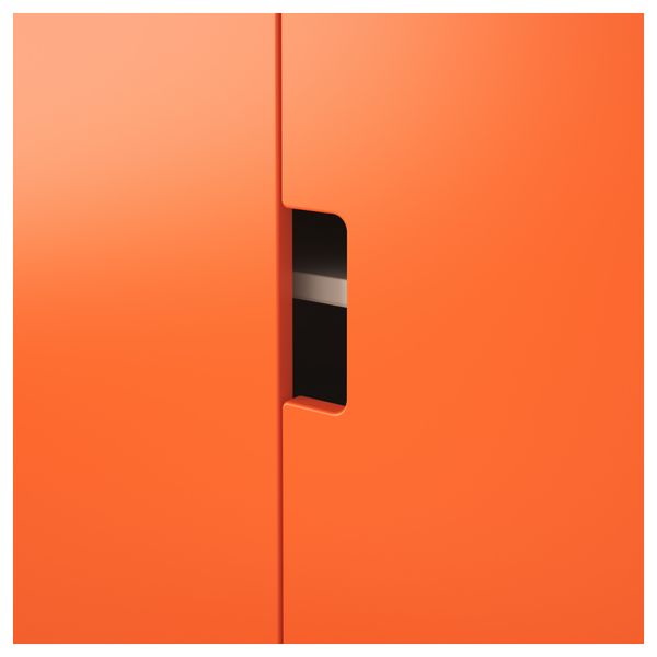 Комбинация для хранения с дверцами, ящиками СТУВА, белый, оранжевый (60x50x128 см) - схема-чертеж с размерами