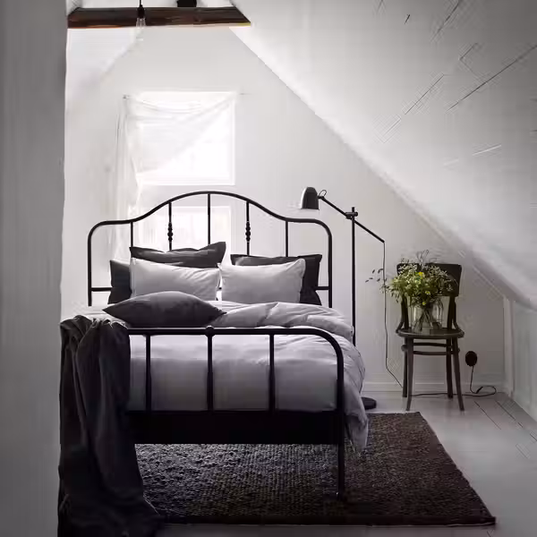 SPJUTVIAL Пододеяльник и 2 наволочки - светло-серый/меланж 200x200/50x60 см - фото 3