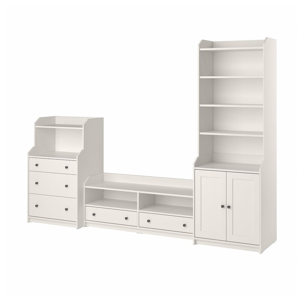 Комбинация для хранения/под ТВ, белый 277x46x199 см IKEA HAUGA ХАУГА 593.887.25 - фото 1