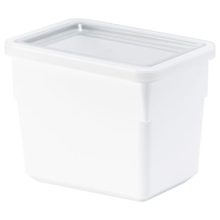 Контейнер + крышка для сухих продуктов ТИЛЛЬСЛУТА, белый (15x11x12 см)