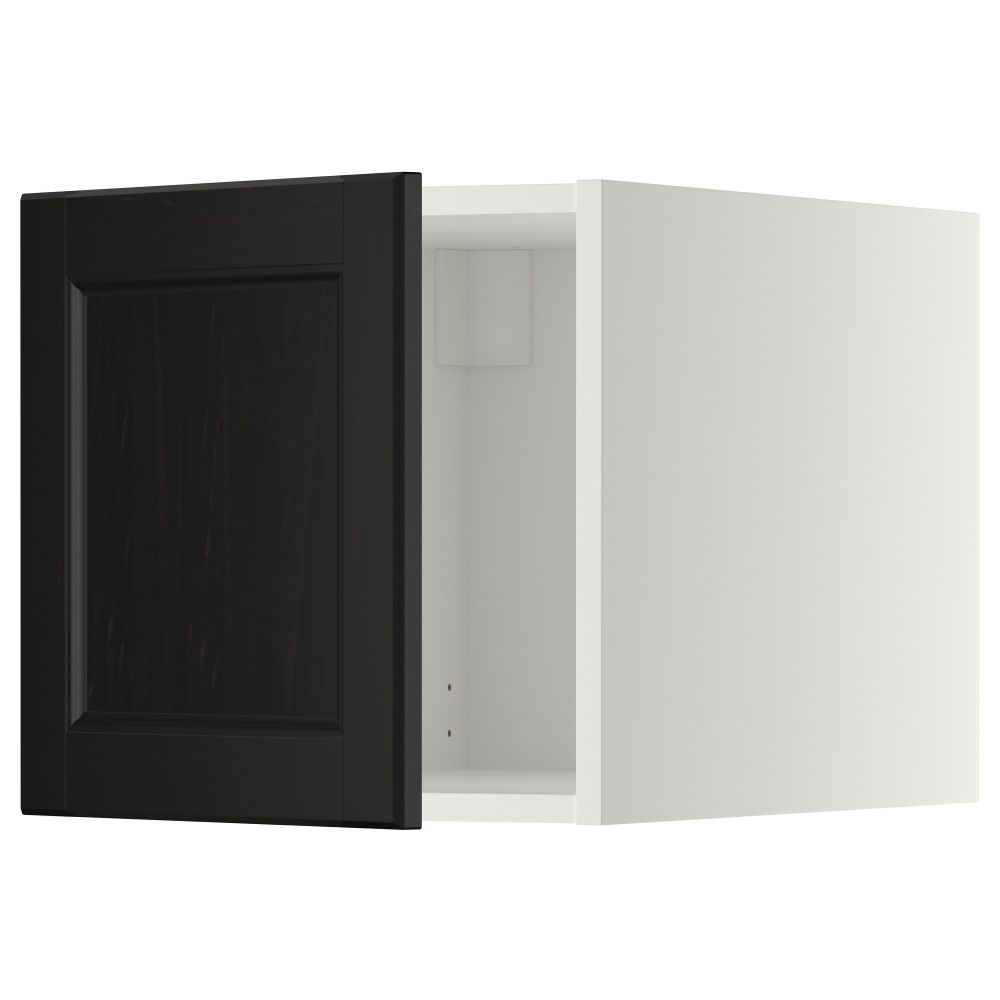 Верхний шкаф МЕТОД, белый, Лаксарби черно-коричневый (40x40 см) - схема-чертеж с размерами