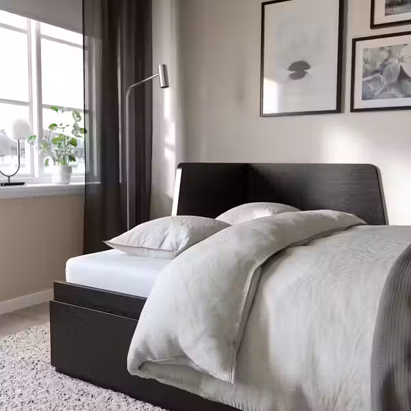 FLEKKE Каркас кровати-кушетки с 2 ящиками - черно-коричневый 80x200 см - фото 5