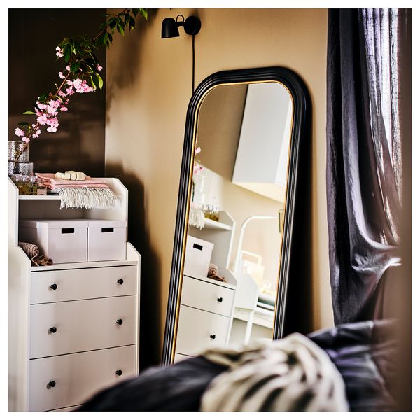 Зеркало, черный, 75x170 см IKEA ALMARÖD АРЁД 004.591.35 - схема-чертеж с размерами
