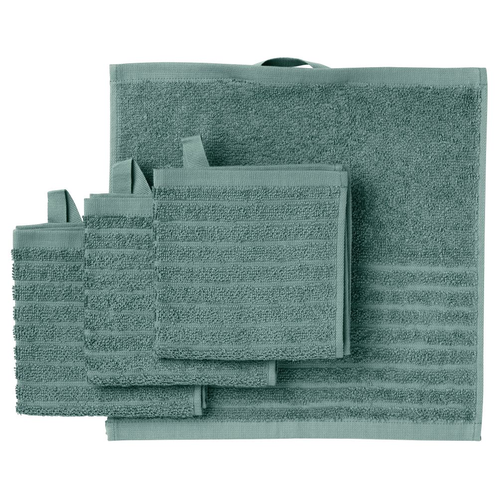 Полотенце, 30x30 см, серо-бирюзовый IKEA VÅGSJÖN ВОГШЁН 604.880.45 - фото 1