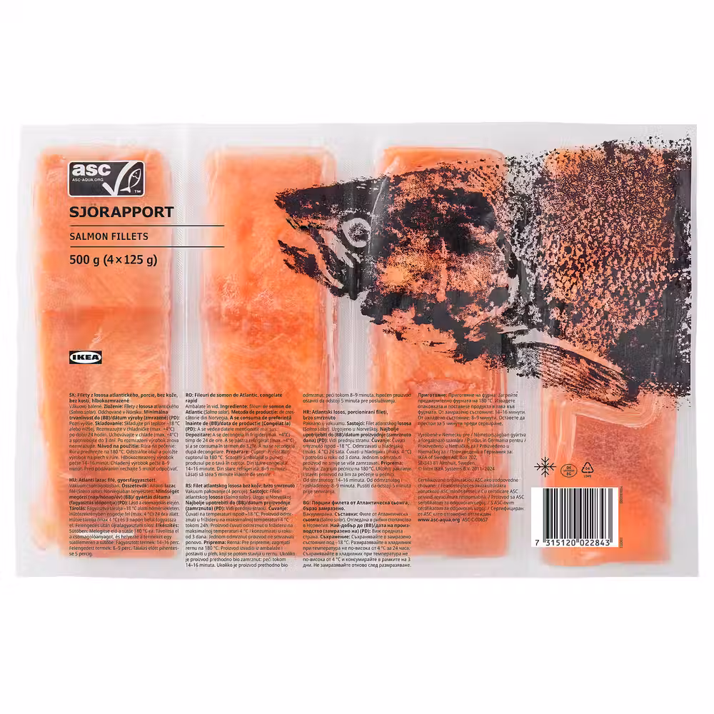 SJÖRAPPORT Филе лосося - Сертификат ASC/замороженный - фото 1