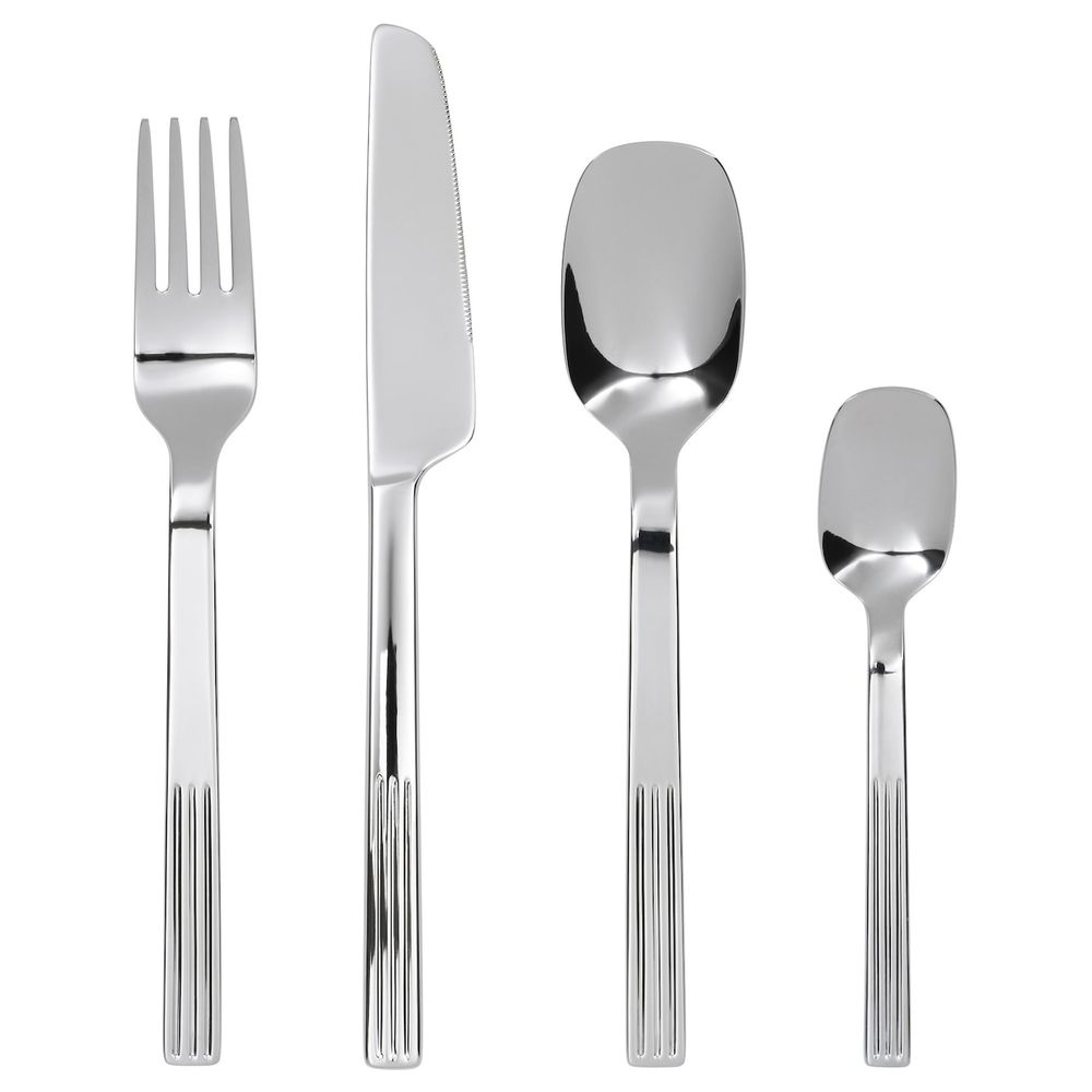 Столовый набор, 24 предмета, нержавеющая сталь IKEA JUSTERA ЮСТЕРА 803.794.46 - фото 1