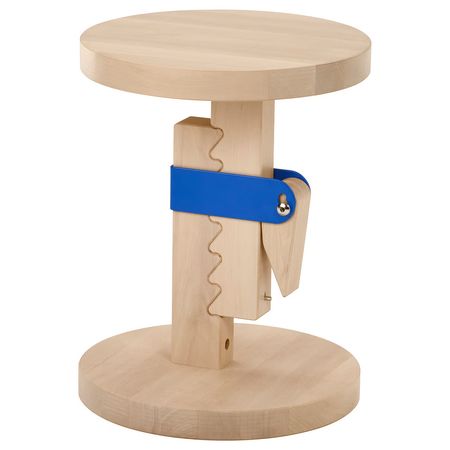 IKEA PS 2026 IKEA PS 2026 Табурет - регулируемая высота береза/прозрачный лак ярко-синий