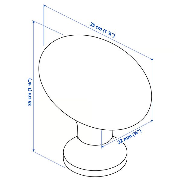 IKEA в интерьере - схема-чертеж с размерами