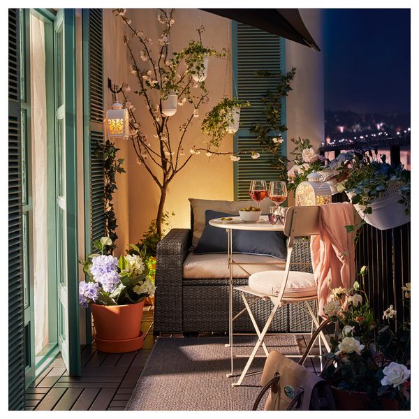 Садовое кресло, темно-серый/Холло бежевый IKEA СОЛЛЕРОН 392.880.48 - фото 2