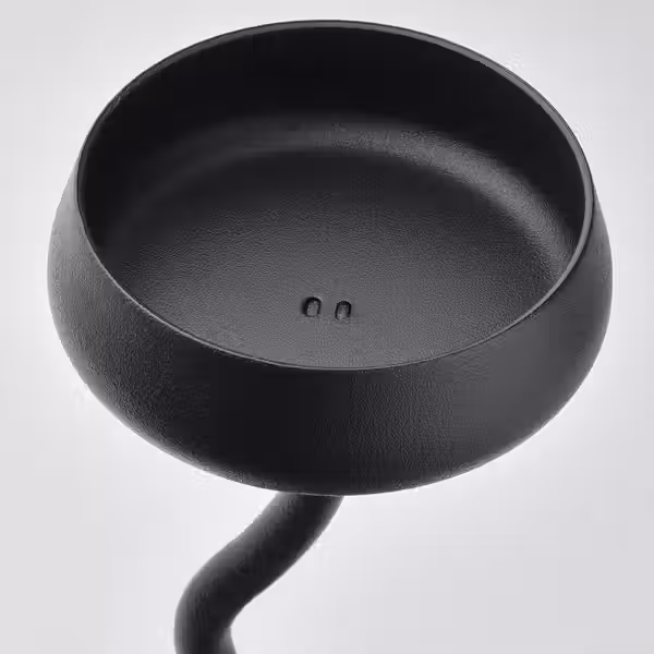 SILVERPÄRON СИЛВЕРПЭРОН Подсвечник - чёрный 24 см - схема-чертеж с размерами