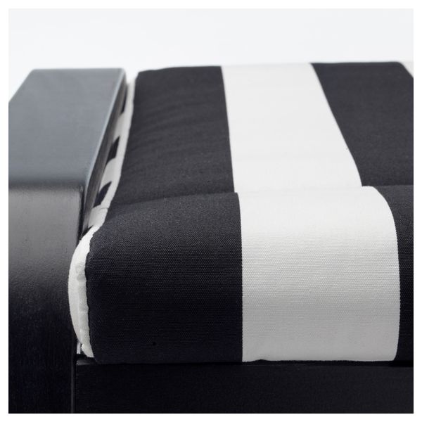 Табурет для ног ПОЭНГ, черно-коричневый, Стенли черный/белый - схема-чертеж с размерами