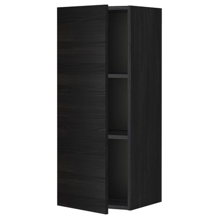 Шкаф навесной с полкой, черный, Тингсрид черный 40x100 см IKEA МЕТОД 492.322.54