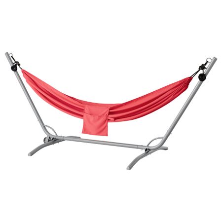 Гамак с опорой ГОРЭ / РИСЁ, серый, светло-красный