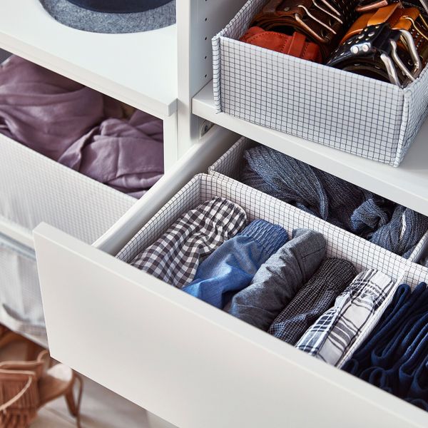 Ящик с отделениями, белый, серый 20x51x18 см IKEA СТУК 203.642.35 - фото 2