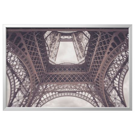 Картина с рамой, Под Эйфелевой башней/цвет алюминия 118x78 см IKEA BJÖRKSTA БЬЁРКСТА 494.167.38
