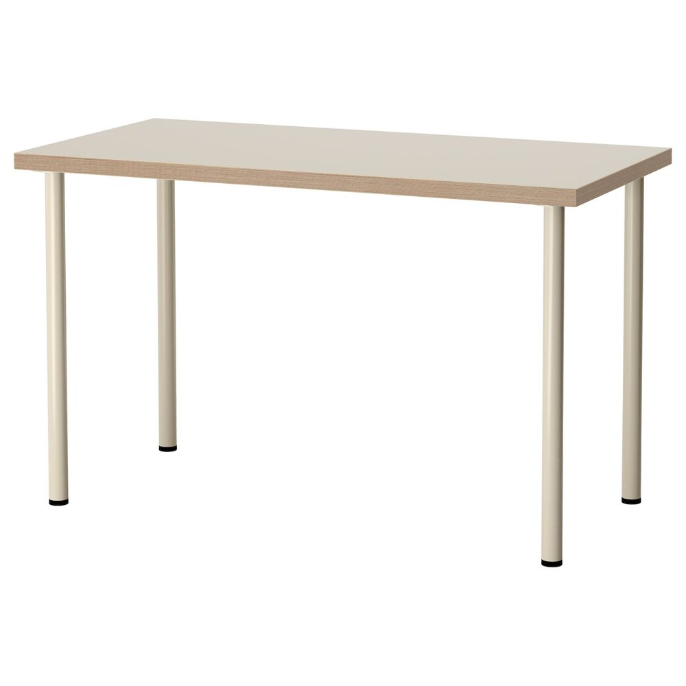 Стол, бежевый, 120x60 см IKEA ЛИННМОН / АДИЛЬС 992.141.58 - фото 1