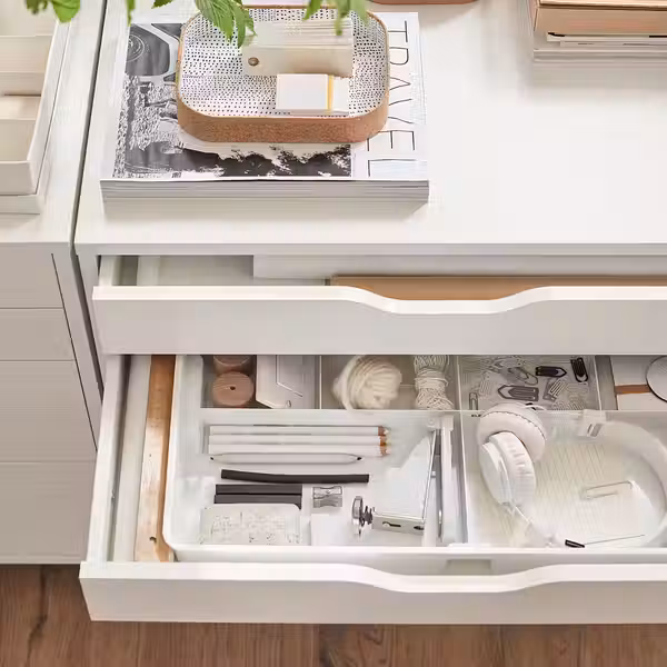 ALEX Тумба с ящиками на колесах - белый 67x66 см - фото 6