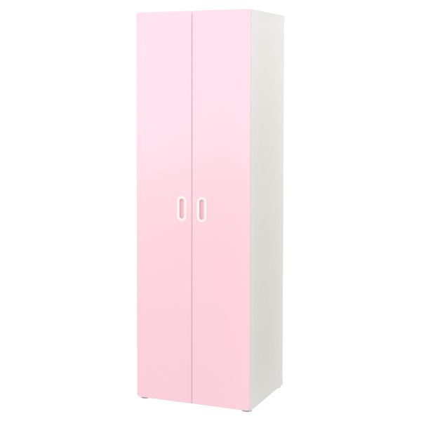 Гардероб, белый/светло-розовый 60x50x192 см IKEA STUVA СТУВА / FRITIDS ФРИТИДС 492.657.77 - фото 1