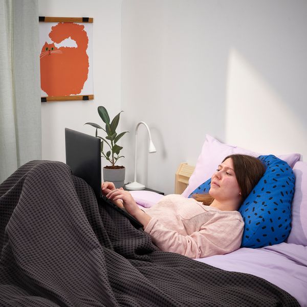 Подушка, 52x50x15 см, синий IKEA EKLUGGMAL 805.560.95 - фото 3