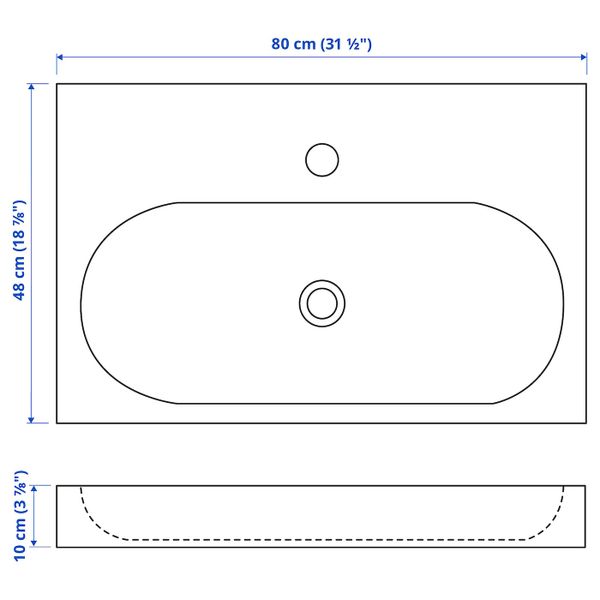 IKEA, дополнительный ракурс - схема-чертеж с размерами