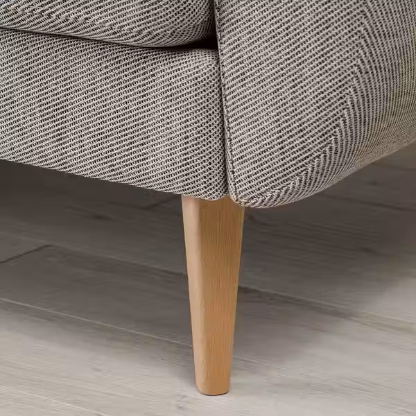 SMEDSTORP 4-местный диван с козеткой - Viarp/бежевый/коричневый дуб - схема-чертеж с размерами