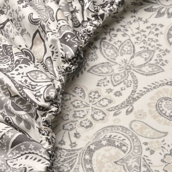 RODGERSIA РОДГЕРСИЯ Простыня натяжная - серый/белый 180x200 см - фото 2