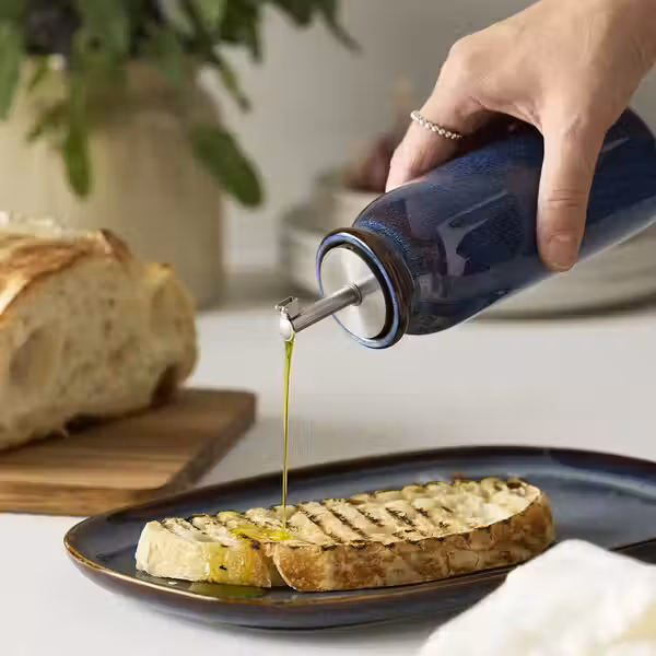 BRUGDHAJ БРУГДХЭЙ Бутылка для масла/уксуса - синий 19 см - фото 2