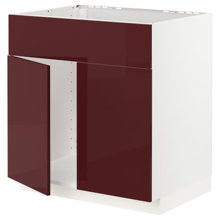 Шкаф под мойку, 2 двери, фасад, 80x60 cm IKEA METOD МЕТОД 894.528.52