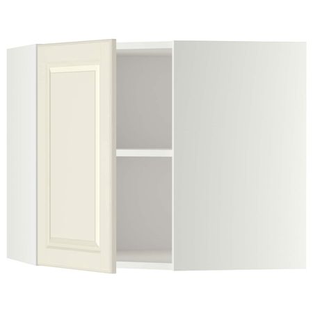 Угловой навесной шкаф с полками, белый/Будбин белый с оттенком 68x60 см IKEA METOD МЕТОД 892.277.69