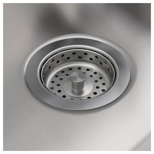 Одинарная накладная мойка АММЕРОН, нержавеющ сталь (60x63.5 см) - схема-чертеж с размерами